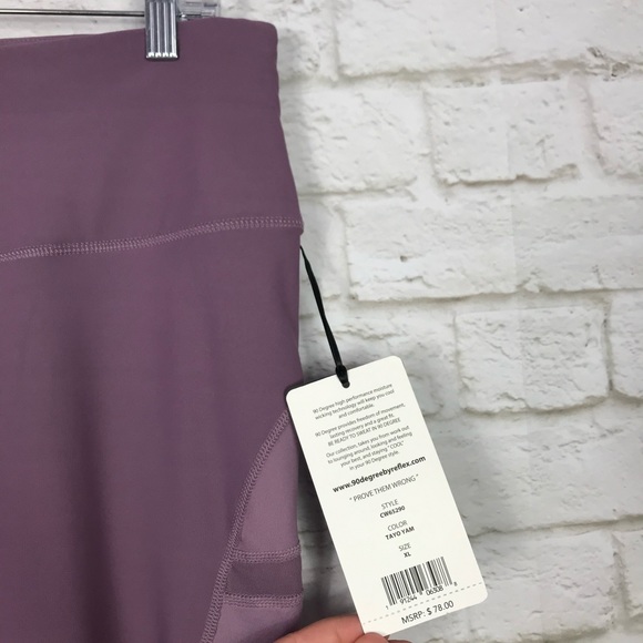 90 Degree by Reflex Mesh Cutout Crop Leggings NWT - Picture 6 of 6